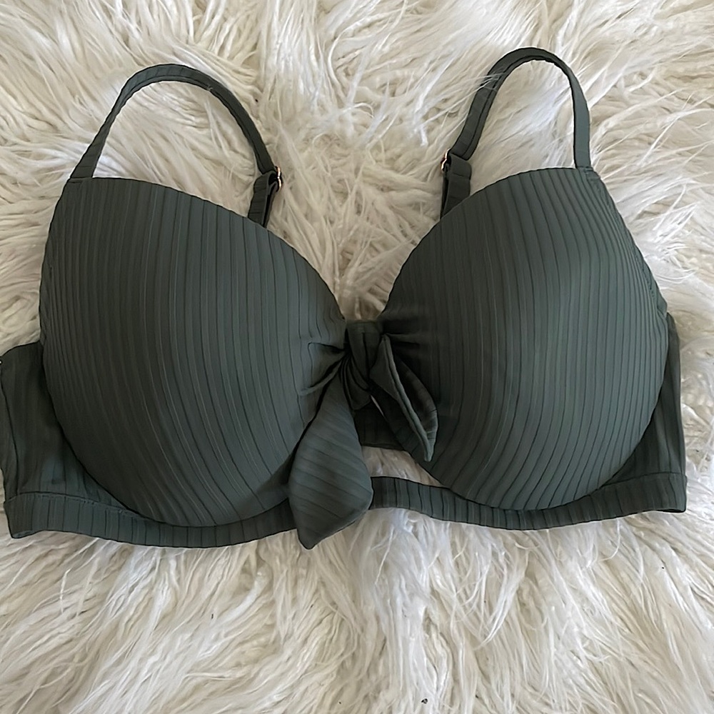 Dark green bikini top